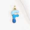 Alloy Enamel Pendants ENAM-S023-01G-F-1