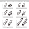 90Pcs 6 Style 304 Stainless Steel Slide On End Clasp Tubes STAS-YW0001-20-2