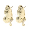 Brass Micro Pave Clear Cubic Zirconia Stud Earring Findings LS-KK-Z106-02G-06-1
