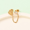 304 Stainless Steel Heart Stud Earring & Hoop Earring Sets EJEW-K268-93G-01-1-2