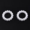ABS Plastic Imitation Pearl Linking Rings OACR-T015-06A-01-2