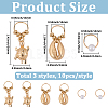 2 Bags Sea Animals Alloy Hair Braid Pendant OHAR-BM0001-05-2