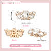 4Pcs 2 Colors Manganese Steel Rhinestone Shoe Decoration AJEW-FG0004-19-2