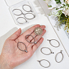 10Pcs 304 Stainless Steel Open Back Bezel Oval Pendants PALLOY-UN00038-4