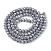 Electroplate Glass Beads Strands EGLA-A044-P4mm-B10-3