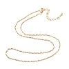 Brass Link Chain Necklaces NJEW-K123-10G-2