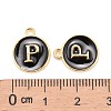 Golden Plated Alloy Charms LS-ENAM-S118-02P-3
