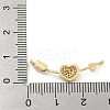 Brass Micro Pave Clear Cubic Zirconia Connector Charms KK-H467-02G-3