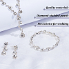 ANATTASOUL 1 Set Crystal Rhinestone Lariat Necklace & Link Chain Bracelet & Dangle Stud Earrings SJEW-AN0001-04-3