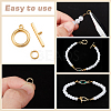 10Pcs Brass Toggle Clasps FIND-BC0005-72-4