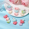 6 Pcs Cute Heart Resin Alligator Hair Clips PHAR-JH00118-2