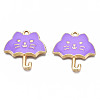 Rack Plating Alloy Enamel Pendants ENAM-T011-191C-2