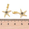 Real 18K Gold Plated Brass Micro Pave Cubic Zirconia Pendants KK-L209-040G-01-3