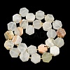 Natural Green Banded Calcite(Afghan Jade) Beads Strands G-A291-A03-01-4