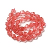 Cherry Quartz Glass Beads Strands G-K382-A05-03-3