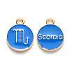 Alloy Enamel Pendants X-ENAM-S124-01A-02L-1