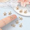SHEGRACE Brass Pave Clear Cubic Zirconia Connector Charms XGRQ7H338-954G-4
