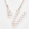 Brass Round Snake Chain Necklace Making MAK-T006-11A-RG-2