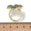 Natural Labradorite Faceted Adjustable Finger Rings for Women RJEW-A092-01G-12-5