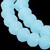 Imitation Jade Solid Color Glass Beads Strands EGLA-A034-J3mm-MD04-5