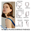 8Pcs 2 Style Brass Micro Pave Cubic Zirconia Hoop Earrings KK-BBC0001-40-2