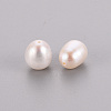 Natural Cultured Freshwater Pearl Half Drilled Beads PEAR-R063-42A-2