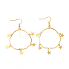 Star Brass Link Bracelets & Dangle Earrings Jewelry Sets SJEW-JS01090-6