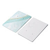 50Pcs 5 Colors Hot Stamping Rectangle Cardboard Paper Jewelry Display Cards CDIS-FS0001-04-3