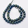Electroplate Natural Druzy Agate Beads Strands G-G708-12mm-10-2