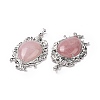 Natural Rose Quartz Big Pendants G-P496-01P-19-3