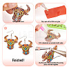 DIY Boho Cowboy Diamond Painting Earring Kits DIY-TA0006-21-12