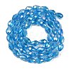 Transparent Electroplate Glass Beads Strands EGLA-N013-T4mm-B17-2