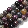 Natural Red Corundum/Ruby and Sapphire Beads Strands G-C259-B07-8mm-2