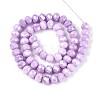 Anti-Tarnish Electroplate Rondelle Glass Beads Strands EGLA-T021-8mm-17-07-3