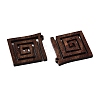 Natural Walnut Wood Pendants WOOD-T032-01-2