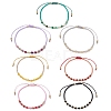 7Pcs Natural Gemstone Braided Beaded Bracelets BJEW-JB11420-2