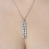 201 Stainless Steel Hollow Triangle & Human Pendant Necklace NJEW-OY001-98-1