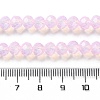 Baking Painted Transparent Glass Beads Strands DGLA-A034-J6MM-D09-4