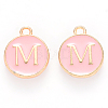 Golden Plated Alloy Enamel Charms X-ENAM-S118-07M-1