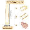 12Pcs 3 Colors Alloy Hair Forks Findings AJEW-GO0001-50-2