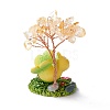 Natural Citrine Chips & Resin Pedestal Display Decorations DJEW-A001-03A-5