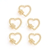 Brass Screw Carabiner Lock Charms X-ZIRC-E164-13G-2