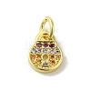 Brass Micro Pave Cubic Zirconia Charms KK-M283-28B-02-1