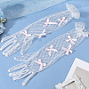 Bowknot Polyester Long Lace Gloves AJEW-WH20007-92A-3