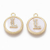 Brass Micro Pave Cubic Zirconia Pendants KK-T062-04L-NF-1