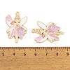 Rack Plating Alloy Enamel Pendants X-FIND-A040-08D-01G-3