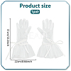Satin Lace Bridal Short Gloves AJEW-WH0473-10-2