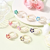 Handmade Polymer Clay Cuff Rings RJEW-JR00917-02-1