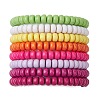 Acrylic Rondelle Beaded Stretch Bracelets Set BJEW-JB11020-02-1