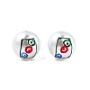 Mahjong Theme ABS Plastic Imitation Pearl Enamel Beads KY-G020-04D-2